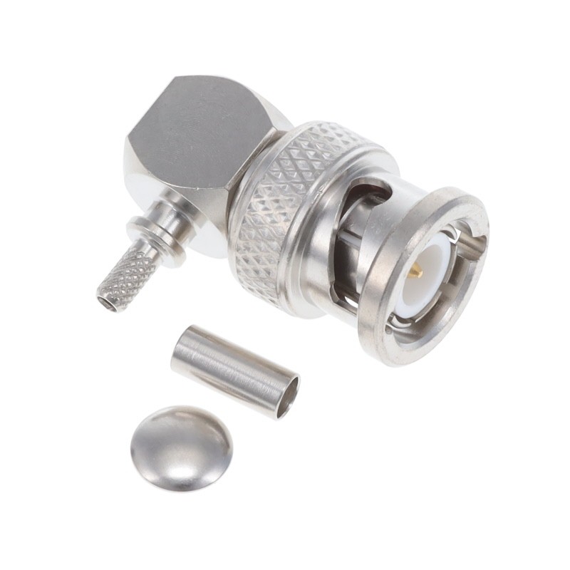 1 pcs : R141181161 - BNC / RIGHT ANGLE PLUG CRIMP TYP