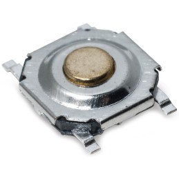 4000 pcs - IP40 Gold Button Tactile Switch, SPST 20 mA 2 (Dia.)mm Surface Mount