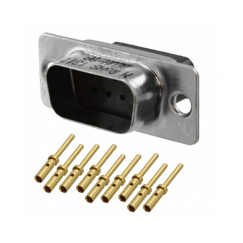 1 pcs : DEUH-9P - CONN D-SUB PLUG 9P PNL MNT CRIMP