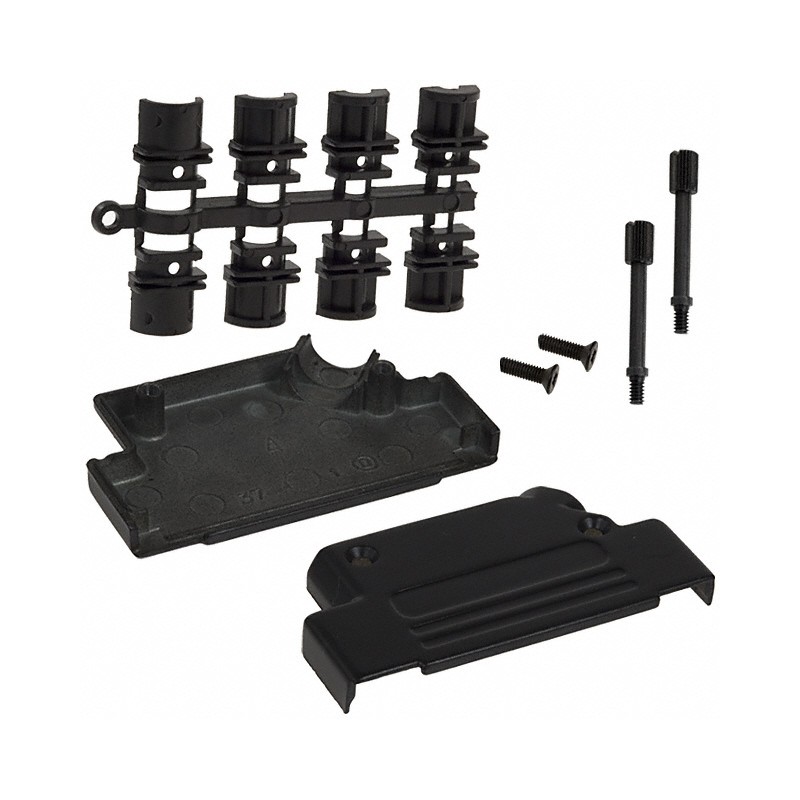 1 pcs : 971-037-040R011 - CONN BACKSHELL 37POS 45DEG SHLD