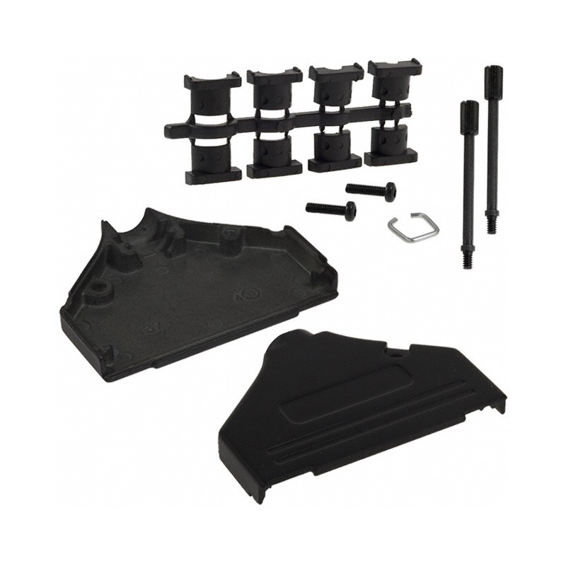 1 pcs : 970-037-040R011 - CONN BACKSHELL 37POS 180DEG SHLD