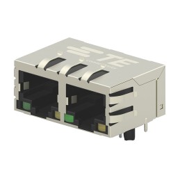 1 pcs : 2301996-8 - CONN JACK 2PORT 1000 BASE-T PCB