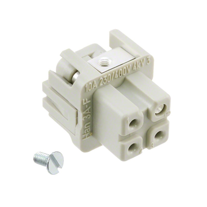 1 pcs : 09200032711 - INSERT FEMALE 3POS+1GND SCREW