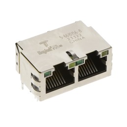 1 pcs : 5-6610156-8 - CONN JACK 2PORT 100 BASE-T