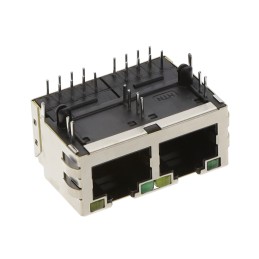 1 pcs : 5-6610156-8 - CONN JACK 2PORT 100 BASE-T