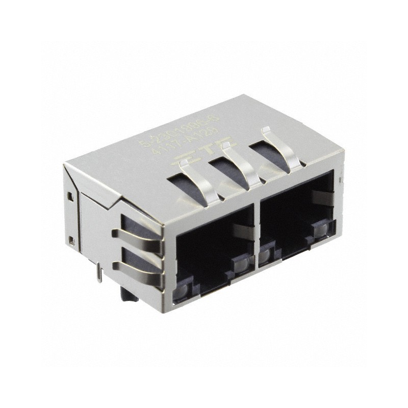 1 pcs : 5-2301996-6 - CONN JACK 2PORT 100 BASE-T PCB