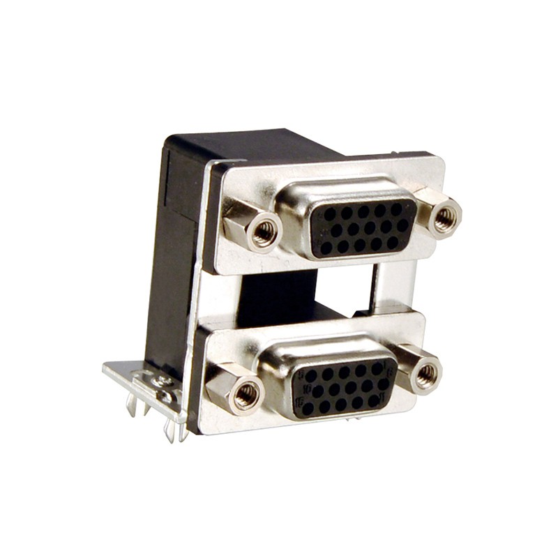 1 pcs : K42X-E15S/S-A4NJ - CONN D-SUB HD RCPT 15P R/A SLDR