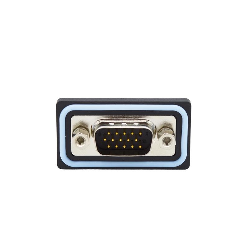 1 pcs : HDF-R15-113L011 - CONN D-SUB HD PLUG 15P R/A SLDR