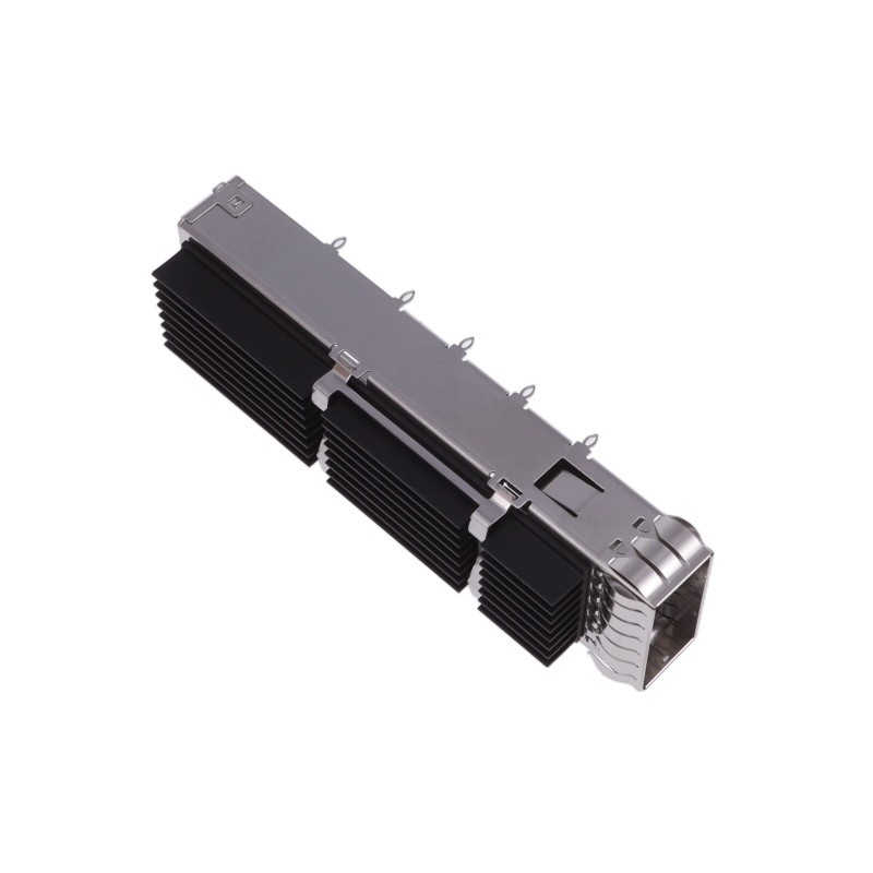 1 pcs : 2342933-2 - QSFP-DD 1X1, STANDARD, W/ EXTRUD