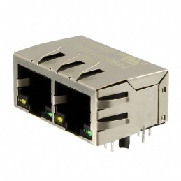 1 pcs : 7499021125 - CONN JACK 2PORT 100 BASE-T PCB