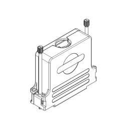 1 pcs : 1731110134 - CONN BACKSHELL 25POS 180DEG SHLD
