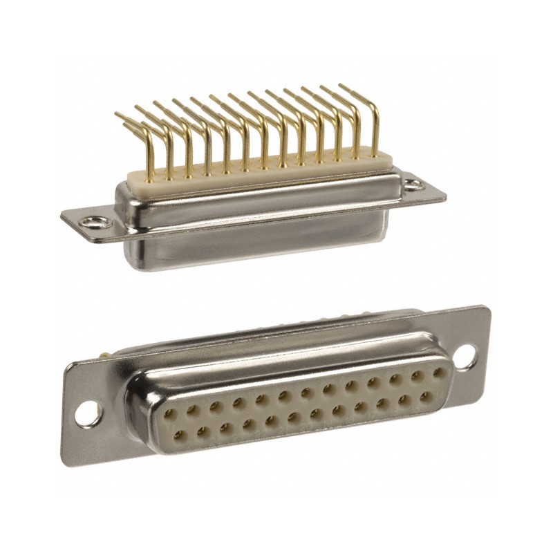 1 pcs : 174-E25-213R001 - CONN D-SUB RCPT 25POS R/A SLDR