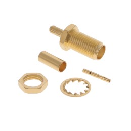 1 pcs : R124312123 - SMA / STRAIGHT BULKHEAD JACK FUL