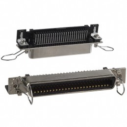 1 pcs : 5555149-1 - CONN RCPT 50POS R/A SOLDER