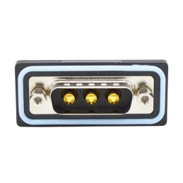1 pcs : CDFR3W3113L211 - CONN D-SUB PLUG 3POS R/A SLDR