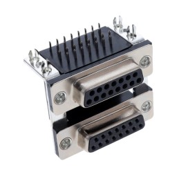 1 pcs : K42X-A15S/S-A4N - CONN D-SUB RCPT 15POS R/A SLDR