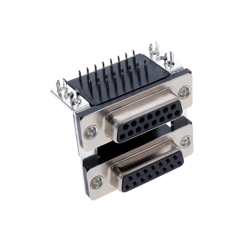 1 pcs : K42X-A15S/S-A4N - CONN D-SUB RCPT 15POS R/A SLDR