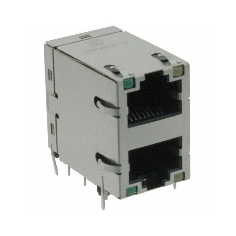 1 pcs : 1840854-3 - CONN JACK 2PORT 100 BASE-T