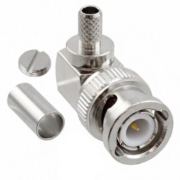 1 pcs : VB20-2051 - CONN BNC PLUG R/A 50 OHM SOLDER