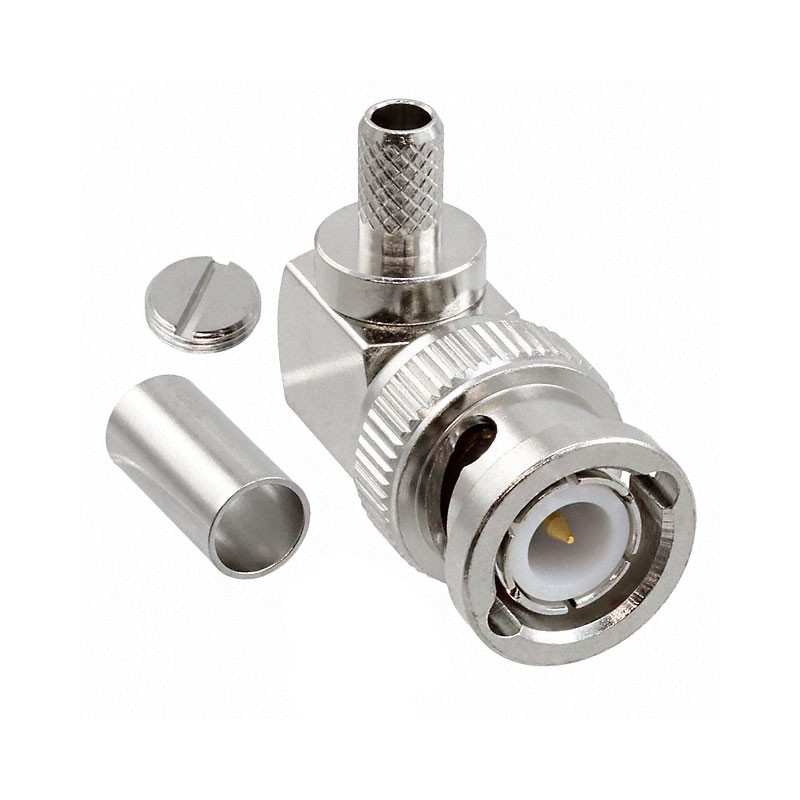 1 pcs : VB20-2051 - CONN BNC PLUG R/A 50 OHM SOLDER