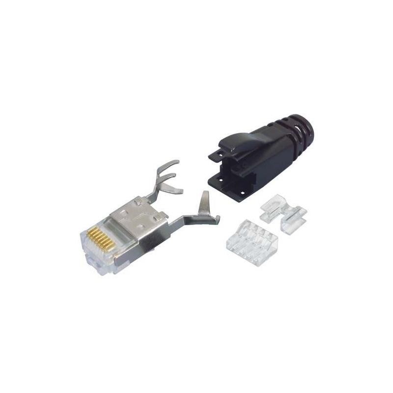 1 pcs : TSP8048C6AS - C6A RJ45P SHLD STRNRLF