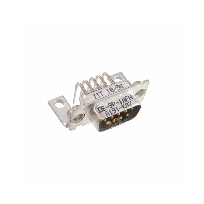 1 pcs : DE-9P-1AFN-A191-K87 - CONN D-SUB PLUG 9POS R/A SLDR