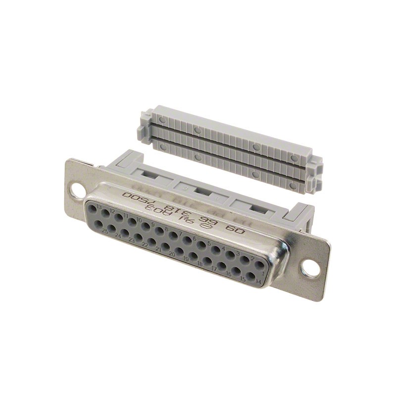 1 pcs : 09663187500 - CONN D-SUB RCPT 25P PNL MNT IDC