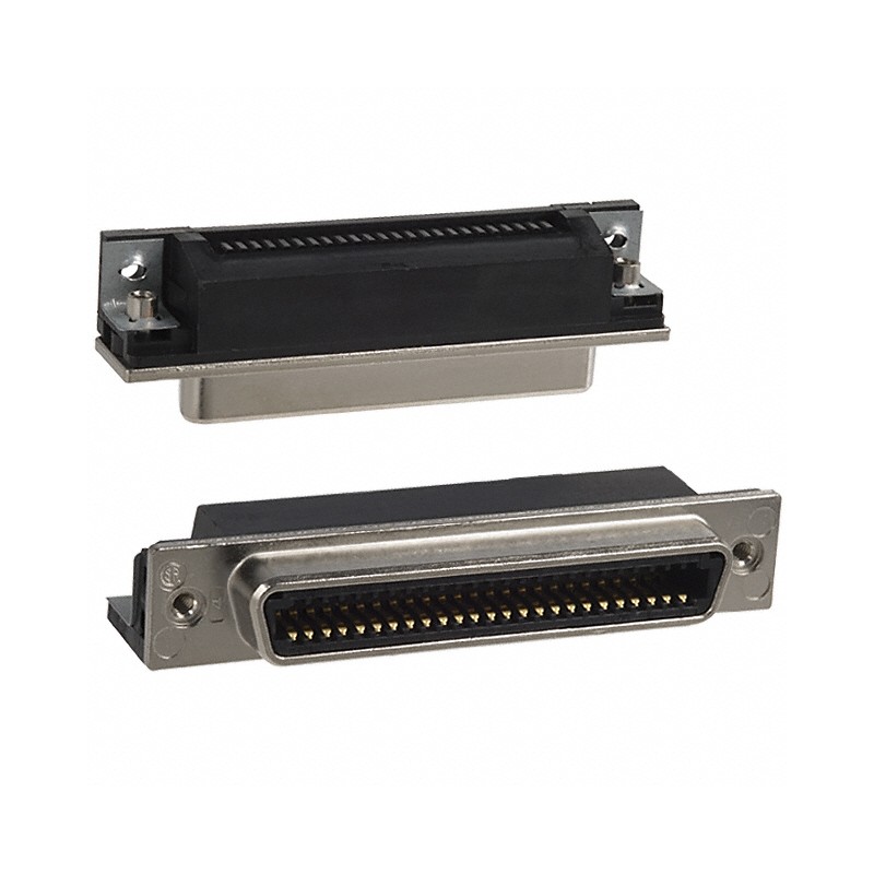 1 pcs : 5553813-3 - CONN RCPT 50POS R/A SOLDER