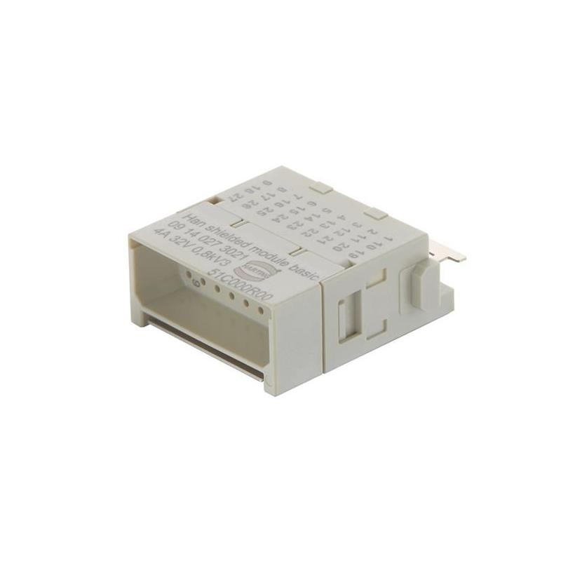 1 pcs : 09140273021 - HAN SHIELDED MODULE 27PIN MALE C