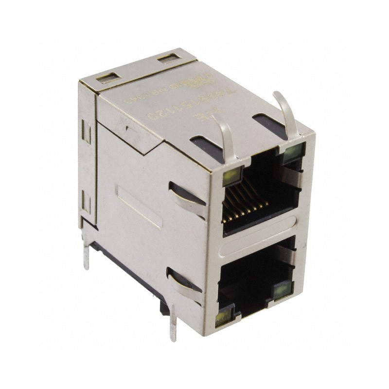 1 pcs : 7499151120 - CONN JACK 2PORT 1000 BASE-T PCB