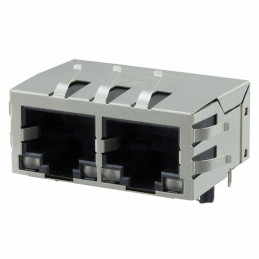 1 pcs : 2301996-6 - CONN JACK 2PORT 100 BASE-T PCB