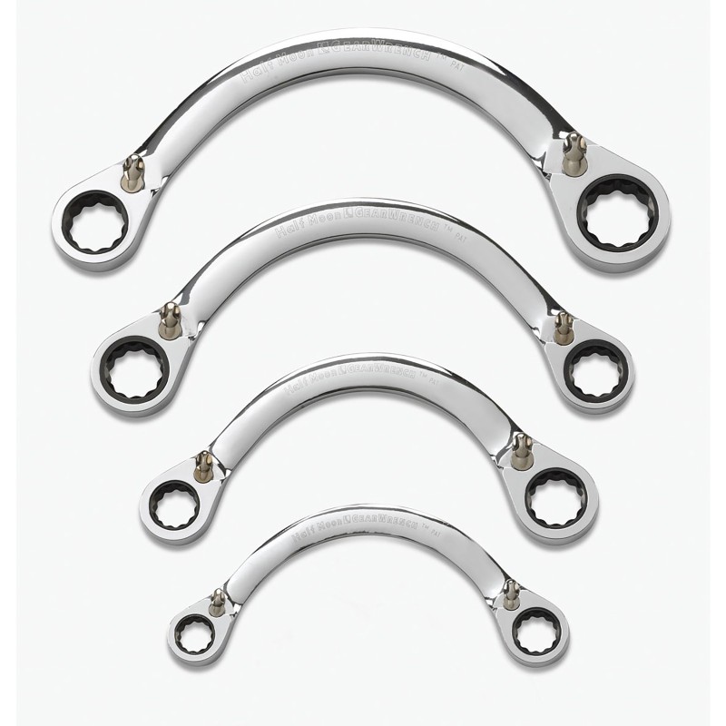 1 pcs - RS PRO 4-Piece Spanner Set, 3/8 x 7/16 - 3/4 x 7/8 in, Chrome Vanadium Steel