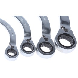 1 pcs - RS PRO 4-Piece Spanner Set, 3/8 x 7/16 - 3/4 x 7/8 in, Chrome Vanadium Steel