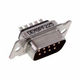 1 pcs : DEM9PF225 - CONN D-SUB PLUG 9POS PNL MNT