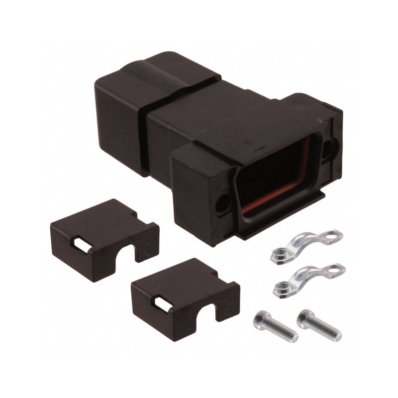 1 pcs : 09670090436 - CONN BACKSHELL 9POS 180DEG BLACK