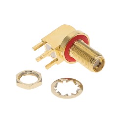 1 pcs : RFPC-SMA14-FN - SMA PCB MOUNT RIGHT ANGLE BULKHE