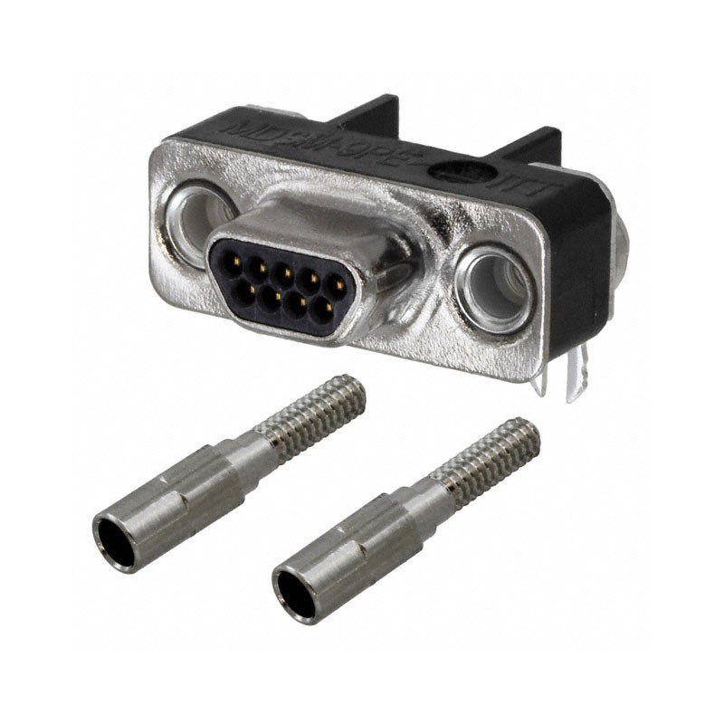 1 pcs : MDSM-9PE-Z10-VR25 - CONN MICRO-D PLUG 9POS R/A SLDR