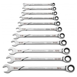 1 pcs - GearWrench 11-Piece Spanner Set, 1/4 - 3/4 in, Steel