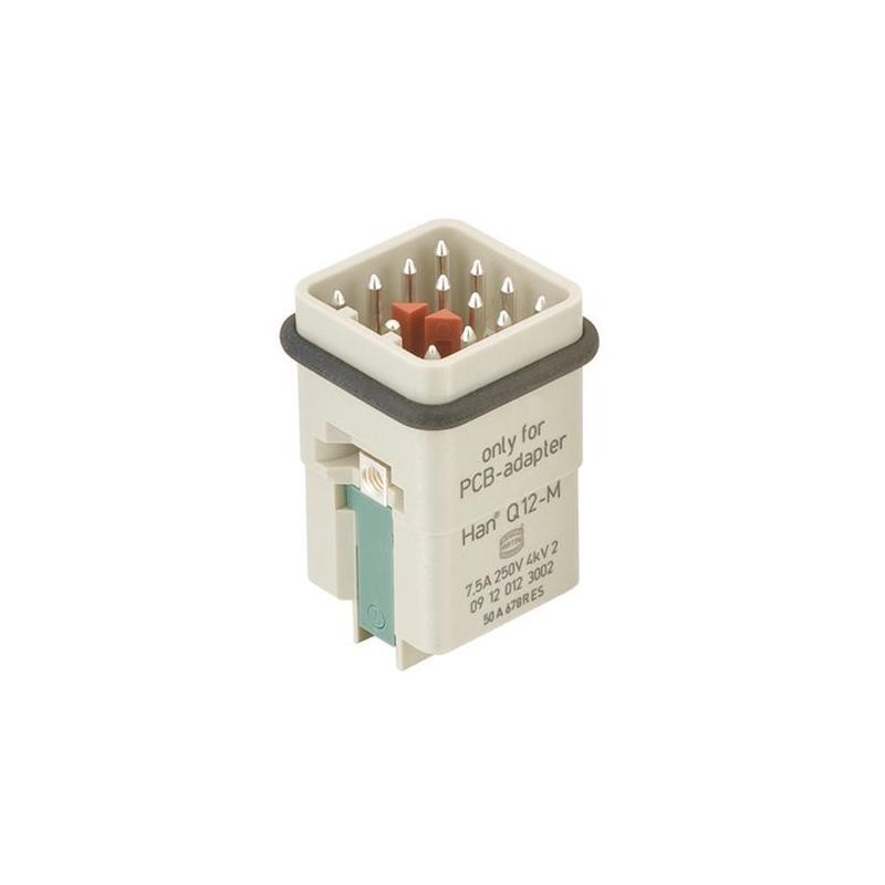 1 pcs : 09120123002 - INSERT MALE 12POS SOLDER