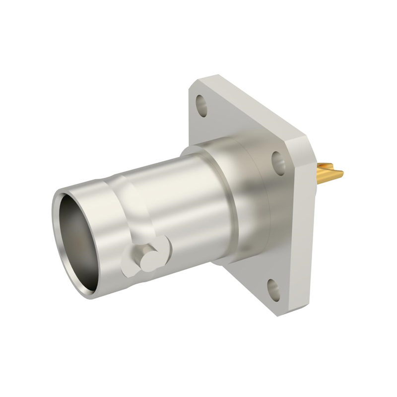 1 pcs : R141404000W - BNC / SQUARE FLANGE JACK RECEPTA