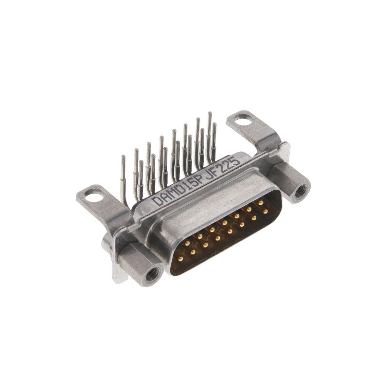 1 pcs : DAMD15PJF225 - CONN D-SUB PLUG 15POS R/A SLDR