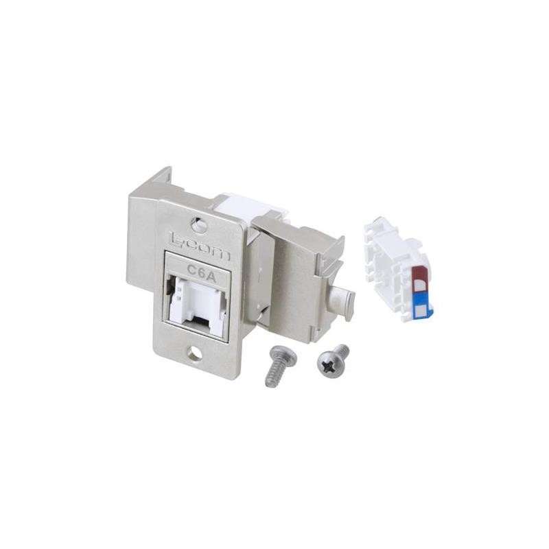 1 pcs : ECFRJTLC6AS-POE - FLANGE MOUNT C6A SHLD KEYSTONE J