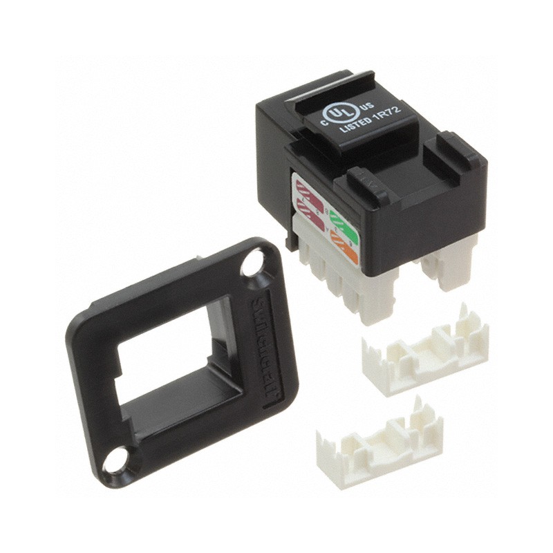 1 pcs : EHRJ45P6IDC - CONN MOD JACK 8P8C R/A UNSHLD