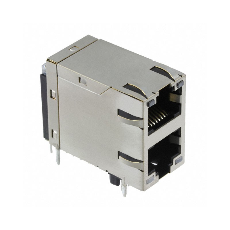 1 pcs : JXC0-1016NL - CONN JACK 2PORT 1000 BASE-T PCB