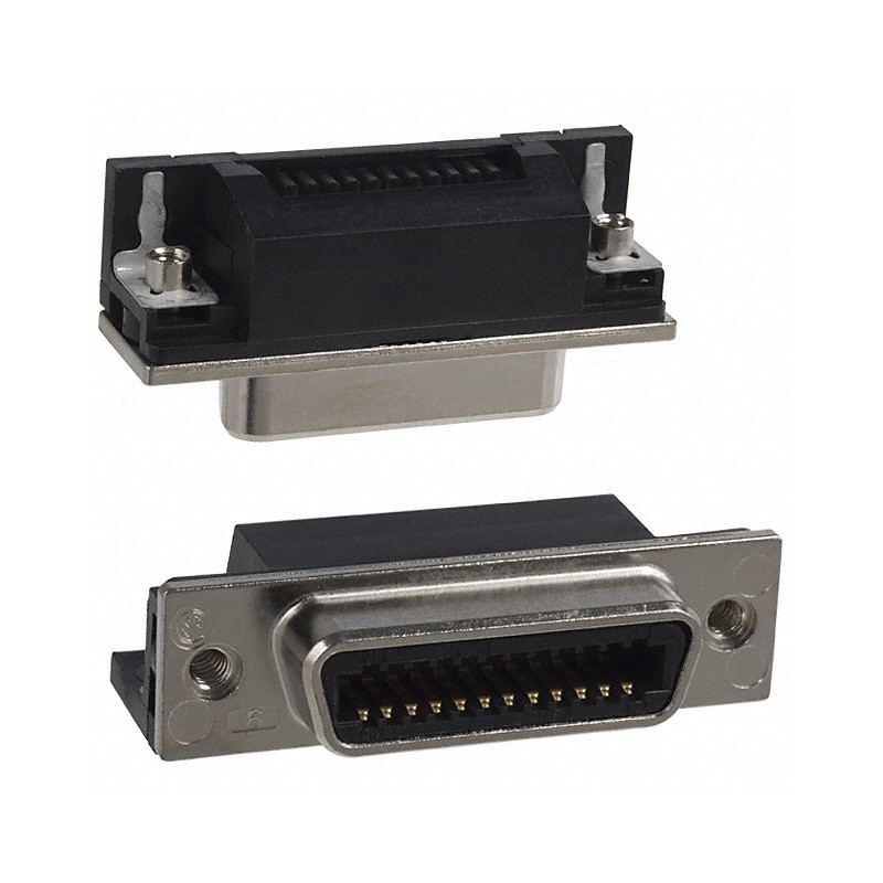 1 pcs : 5554923-2 - CONN RCPT 24POS R/A SOLDER