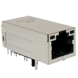 1 pcs : G16LX-112S-5G-G/Y-50 - CONN JACK RA W/LED 5G