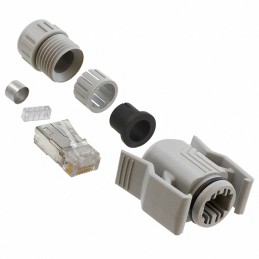 1 pcs : 1689475 - CONN MOD PLUG HSG RJ45 GRAY