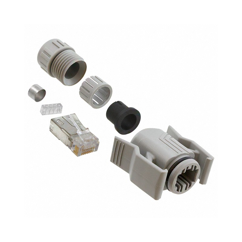 1 pcs : 1689475 - CONN MOD PLUG HSG RJ45 GRAY