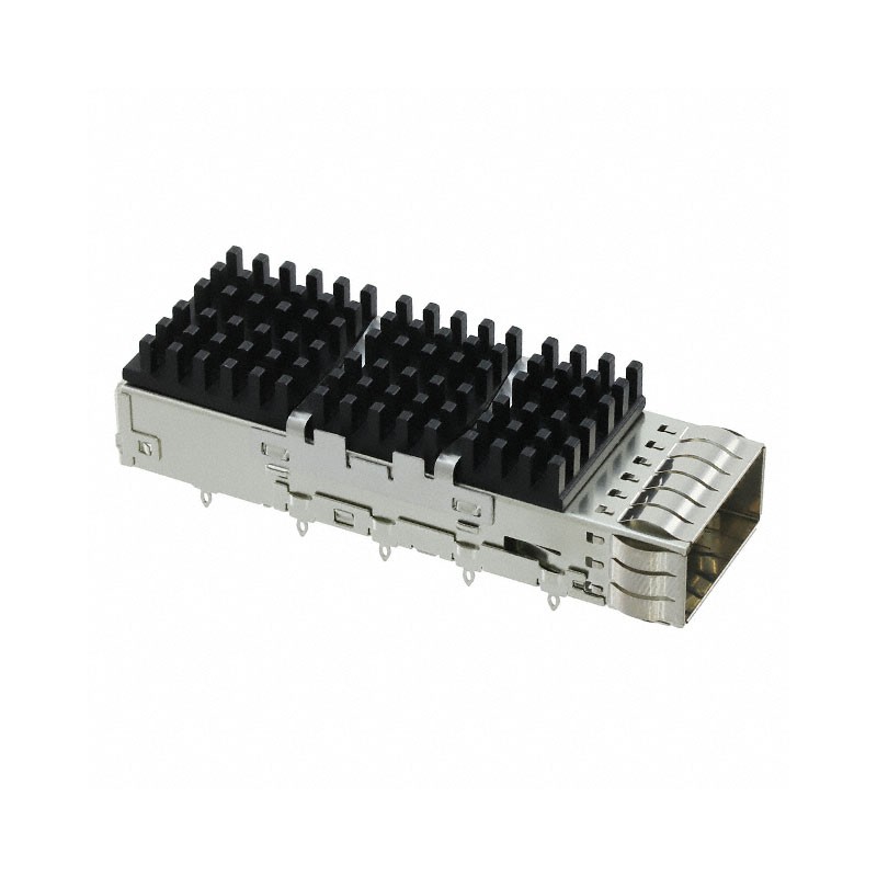 1 pcs : 2170704-8 - CONN QSFP28 CAGE W/HSINK R/A