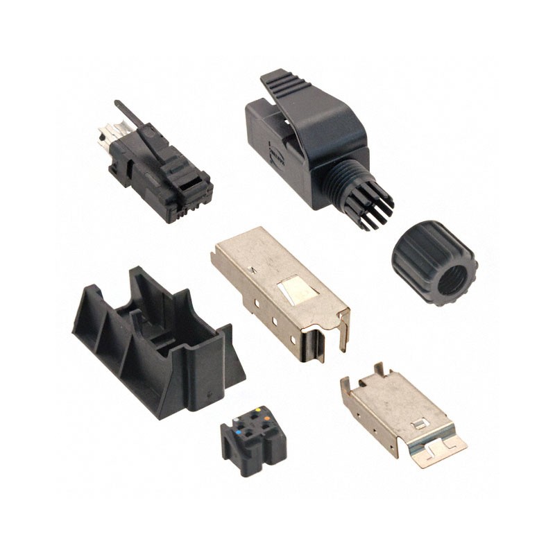 1 pcs : 09451511109 - CONN MOD PLUG 8P4C SHIELDED